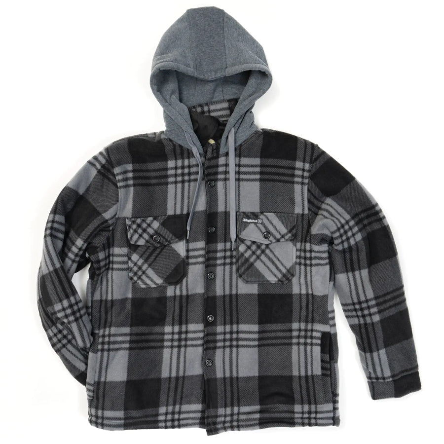 Mountain ridge flannel hooded jacket hotsell