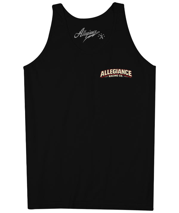 Racing Division Tank front chest Allegiance Racing Co logo