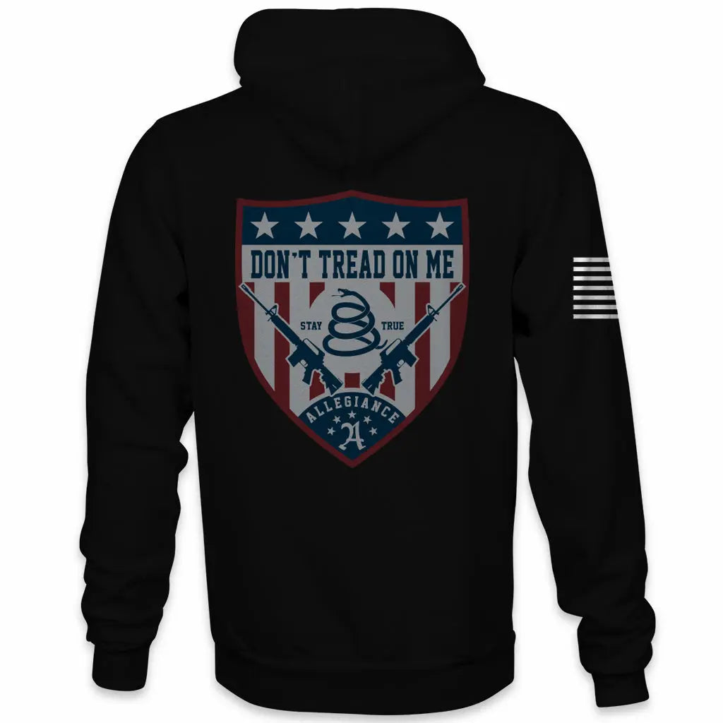 Don't Tread Shield Back Hit Hoodie - Allegiance Clothing