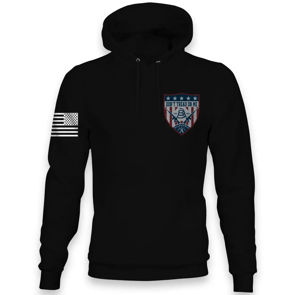 Don't Tread Shield Back Hit Hoodie - Allegiance Clothing
