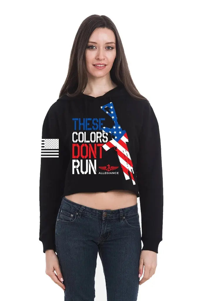 Don't Run Cropped Hoodie ALLEGIANCE CLOTHING